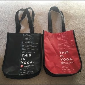 Lululemon small shopping bags